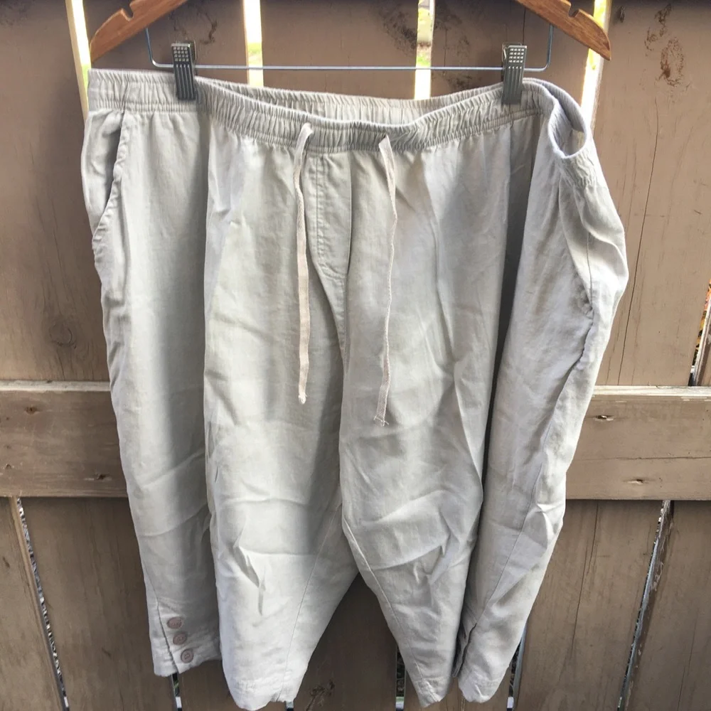 Coral Bay Plus Pull On Drawstring Capris Sz 3X - Picture 4 of 11